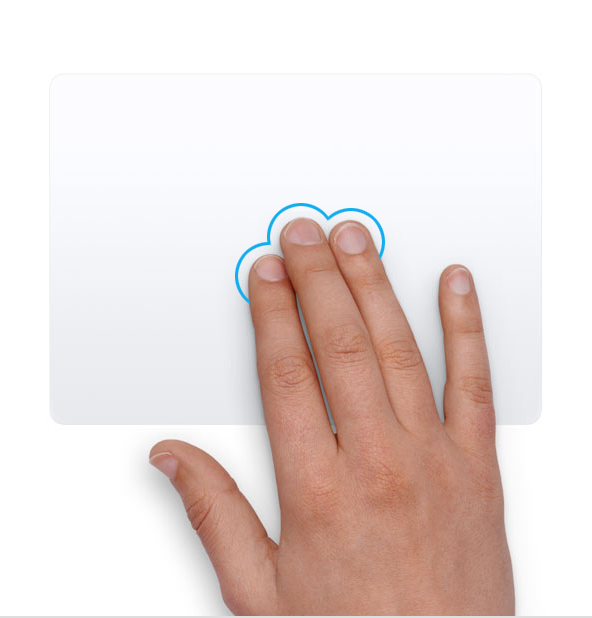Look up gesture