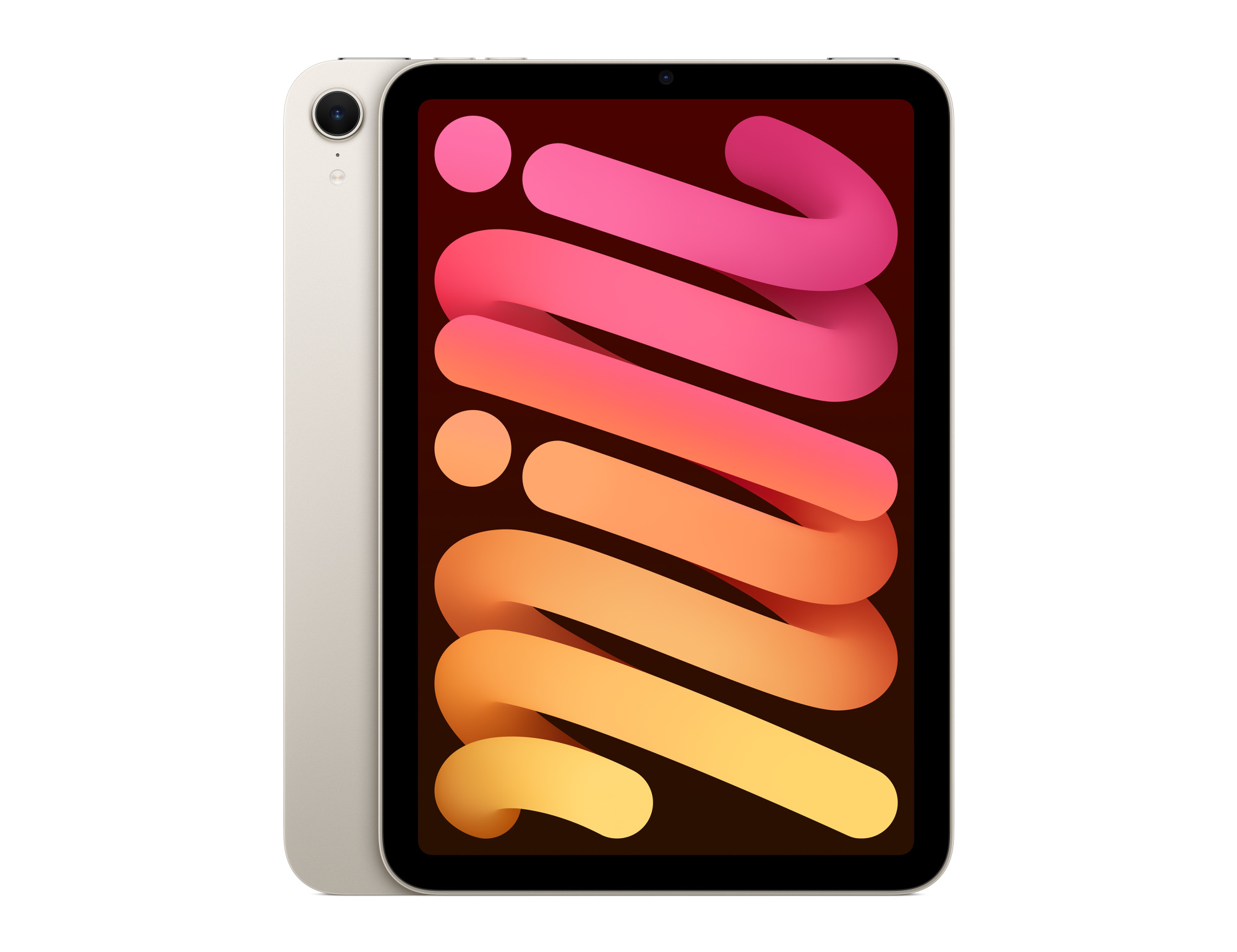 iPad mini (A17 Pro) in Starlight, front view