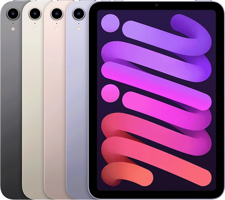 iPad mini (6th gen), colour overview (store shot coming soon)