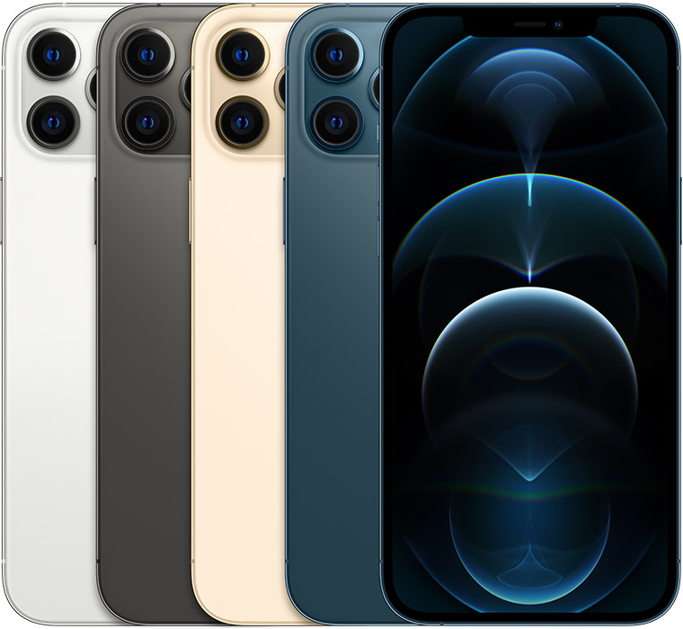 iPhone 12 Pro Max, all colours overview