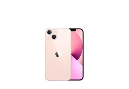 iPhone 13 in Pink, front and back