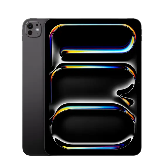 iPad Pro 11″ M4 in Space Black, front view